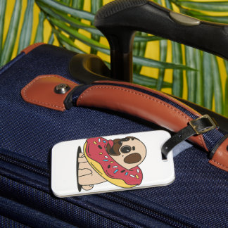 Kawaii Pug Donut Dog Cute Pet Puppy Anime Bagagelabel
