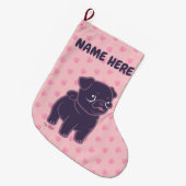 Kawaii Pug Grote Kerstsok (Voorkant (Hangend))