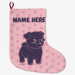 Kawaii Pug Grote Kerstsok