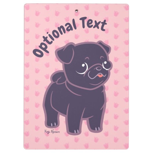 Kawaii Pug Klembord (Achterkant)