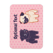 Kawaii Pug Magneet (Verticaal)