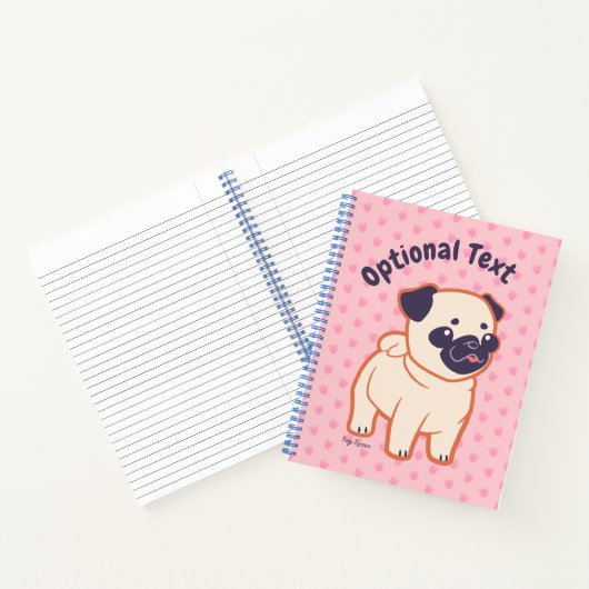 Kawaii Pug Notitieboek (Binnen)
