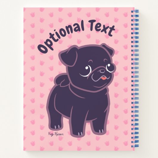 Kawaii Pug Notitieboek (Achterkant)