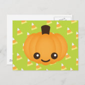 Kawaii Pumpkin Briefkaart (Voorkant / Achterkant)