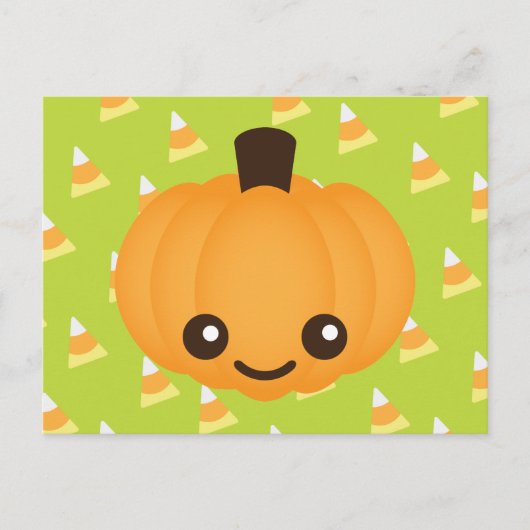 Kawaii Pumpkin Briefkaart (Voorkant)
