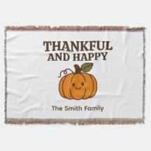 Kawaii Pumpkin Dankbaar & Gelukkige Familienaam