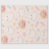 Kawaii Pumpkin Halloween Design  Cadeaupapier