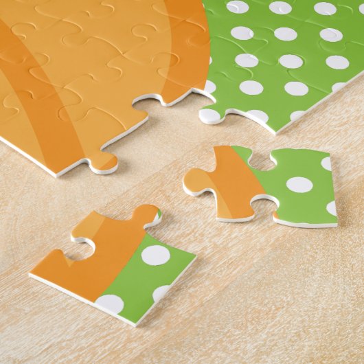 Kawaii Pumpkin Puzzle Legpuzzel (Zijkant)