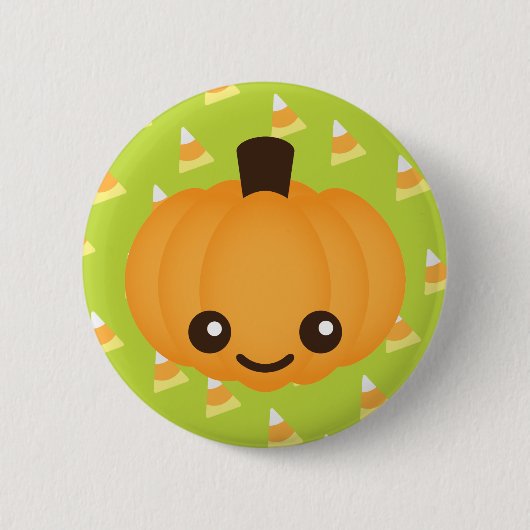 Kawaii Pumpkin Ronde Button 5,7 Cm (Voorkant)