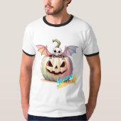Kawaii Pumpkin Skeleton  T-shirt (Voorkant)