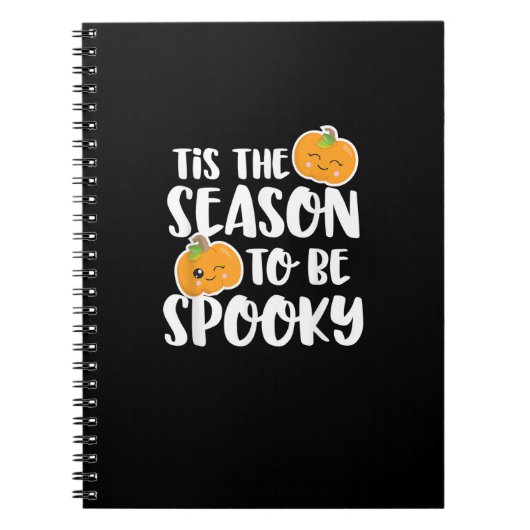 Kawaii Pumpkin Tis The Season Spooky Notitieboek (Voorkant)