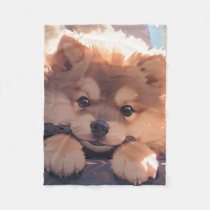 Kawaii Puppy Fleece Deken