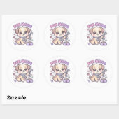 Kawaii Puppyposter Fur Mama Pastel Hond Sticker (Vel)