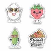 Kawaii Quartet Delights Schattig Karakter sticker  (Voorkant)