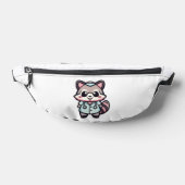 Kawaii Racoon als verpleegster Heuptasje (Liggend)