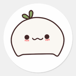 Kawaii Radish Ronde Sticker