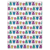 Kawaii Rainbow Alien Monsters Pattern Klembord (Achterkant)