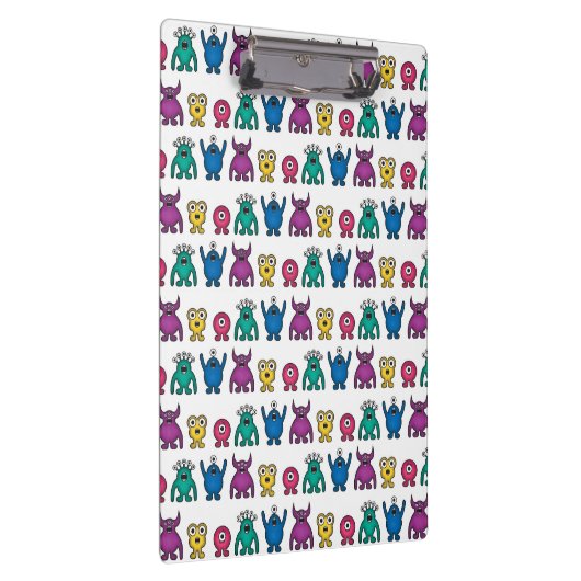 Kawaii Rainbow Alien Monsters Pattern Klembord (Rechts)