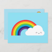 Kawaii Rainbow Briefkaart (Voorkant / Achterkant)
