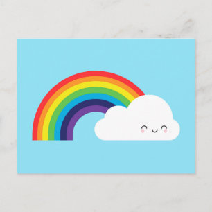 Kawaii Rainbow Briefkaart