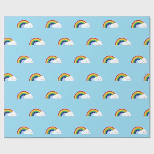 Kawaii Rainbow Cadeaupapier (Vlak)