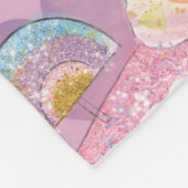 Kawaii Rainbow Cake Pattern – Pastel Paarse Fleece Deken (Hoek)