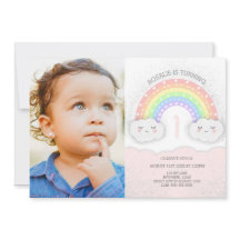 Kawaii Rainbow & Clouds Girl Verjaardagsfoto