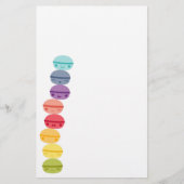 Kawaii Rainbow gestapelde Macarons Briefpapier (Voorkant)