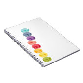 Kawaii Rainbow gestapelde Macarons Notitieboek (Rechterzijde)