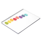 Kawaii Rainbow gestapelde Macarons Notitieboek (Linkerzijde)