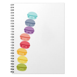 Kawaii Rainbow gestapelde Macarons Notitieboek