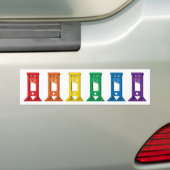 Kawaii Rainbow Guillotine Pride Bumpersticker (Op auto)