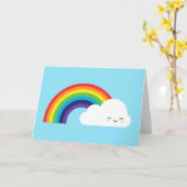 Kawaii Rainbow Kaart (Gele Bloem)