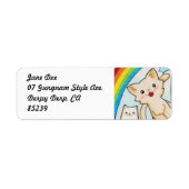 Kawaii Rainbow Kittens labels (Voorkant)
