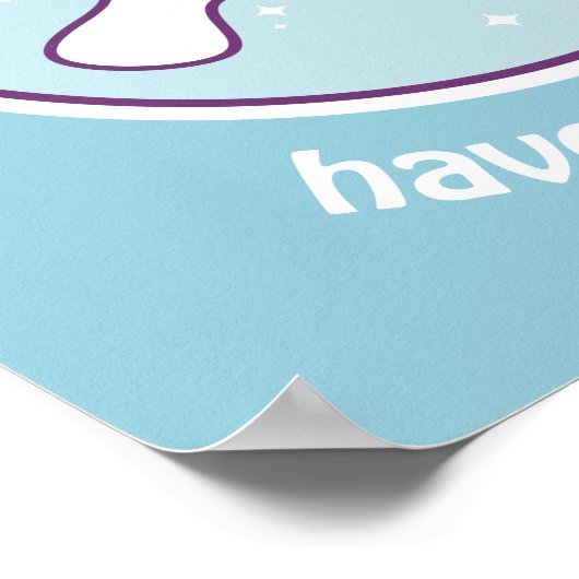 Kawaii Rainbow Manatee Poster (Hoek)