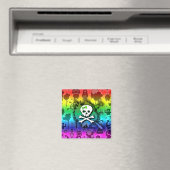 Kawaii Rainbow Skull Magneet (Insitu (Vaatwasser))