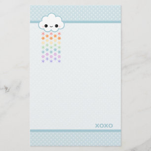 Kawaii Rainbow Snow Briefpapier