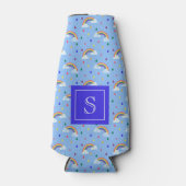 Kawaii Rainbow Sprinkle Pattern gepersonaliseerd Flesjeskoeler (Voorkant)