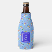 Kawaii Rainbow Sprinkle Pattern gepersonaliseerd Flesjeskoeler (Fles Voorkant)