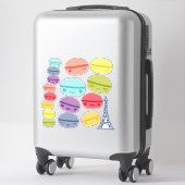 Kawaii Rainbow stacked Macarons Sticker (Koffer)