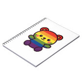 Kawaii Rainbow Teddy – een Schattigee LGBTQ+ Pride Notitieboek (Linkerzijde)