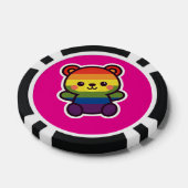 Kawaii Rainbow Teddy – een Schattigee LGBTQ+ Pride Poker Chips (Enkel)