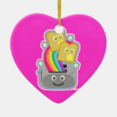 Kawaii Rainbow Toast Keramisch Ornament (Voorkant)