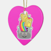 Kawaii Rainbow Toast Keramisch Ornament (Links)
