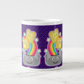 Kawaii Rainbow Toast Pattern Grote Koffiekop (Voorkant)