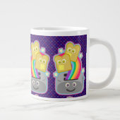 Kawaii Rainbow Toast Pattern Grote Koffiekop (Rechts)