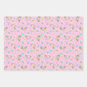 kawaii rainbow unicorn Guinee - patroon Inpakpapier Vel (Voorkant 3)