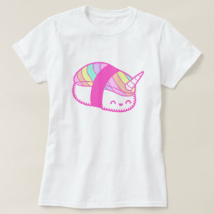 Kawaii Rainbow Unicorn Sushi T-shirt