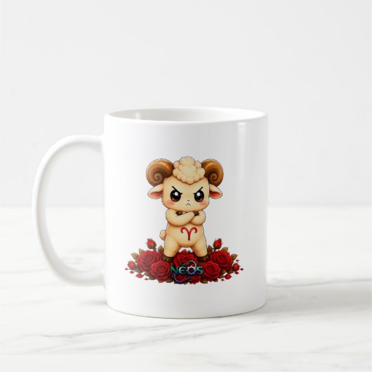 Kawaii Ram Zodiac Neos Koffiemok (Links)