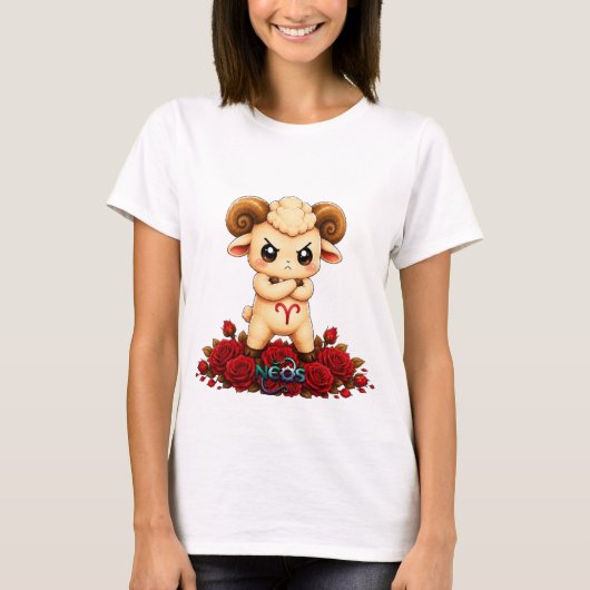 Kawaii Ram Zodiac Neos T-shirt (Voorkant)